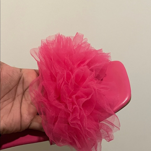 Pink Ruffled Slide Sandals - Picture 4 of 4